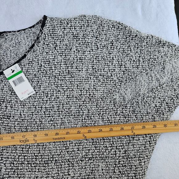 New Nine West Fuzzy Transitional Weather Tunic Top Dolman Sleeve Oversized Large - Picture 13 of 14